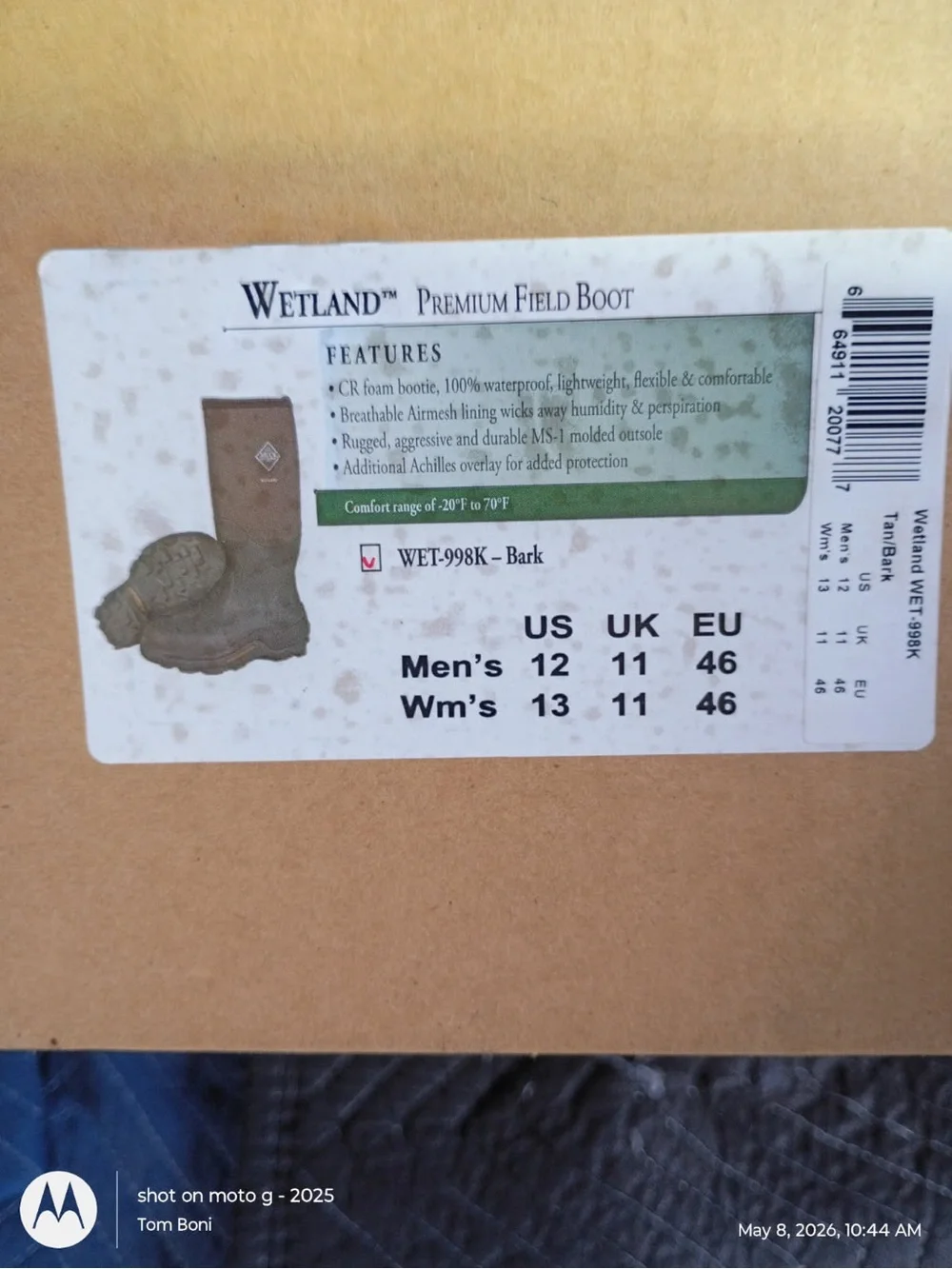 The Original Muck Boot Company Men’s Wetland Rain & Snow Boots - Olive/Orange